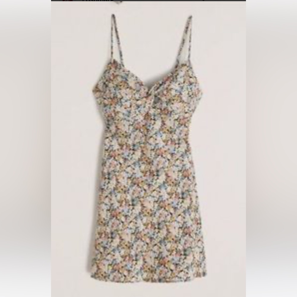 Abercrombie & Fitch Twist Front Slip Mini Dress - S
